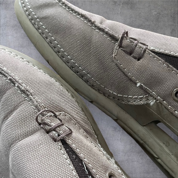 Crocs Beach Line Boat Shoes Gray/White M9 - Picture 8 of 11